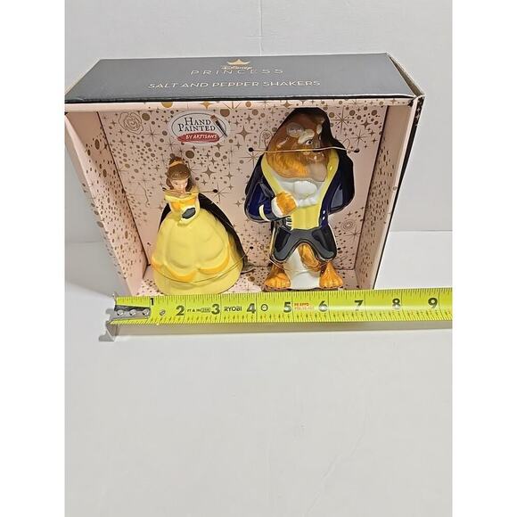 NEW Hand Painted Beauty and The Beast Salt and Pepper Shakers Set-Disney - Picture 8 of 9